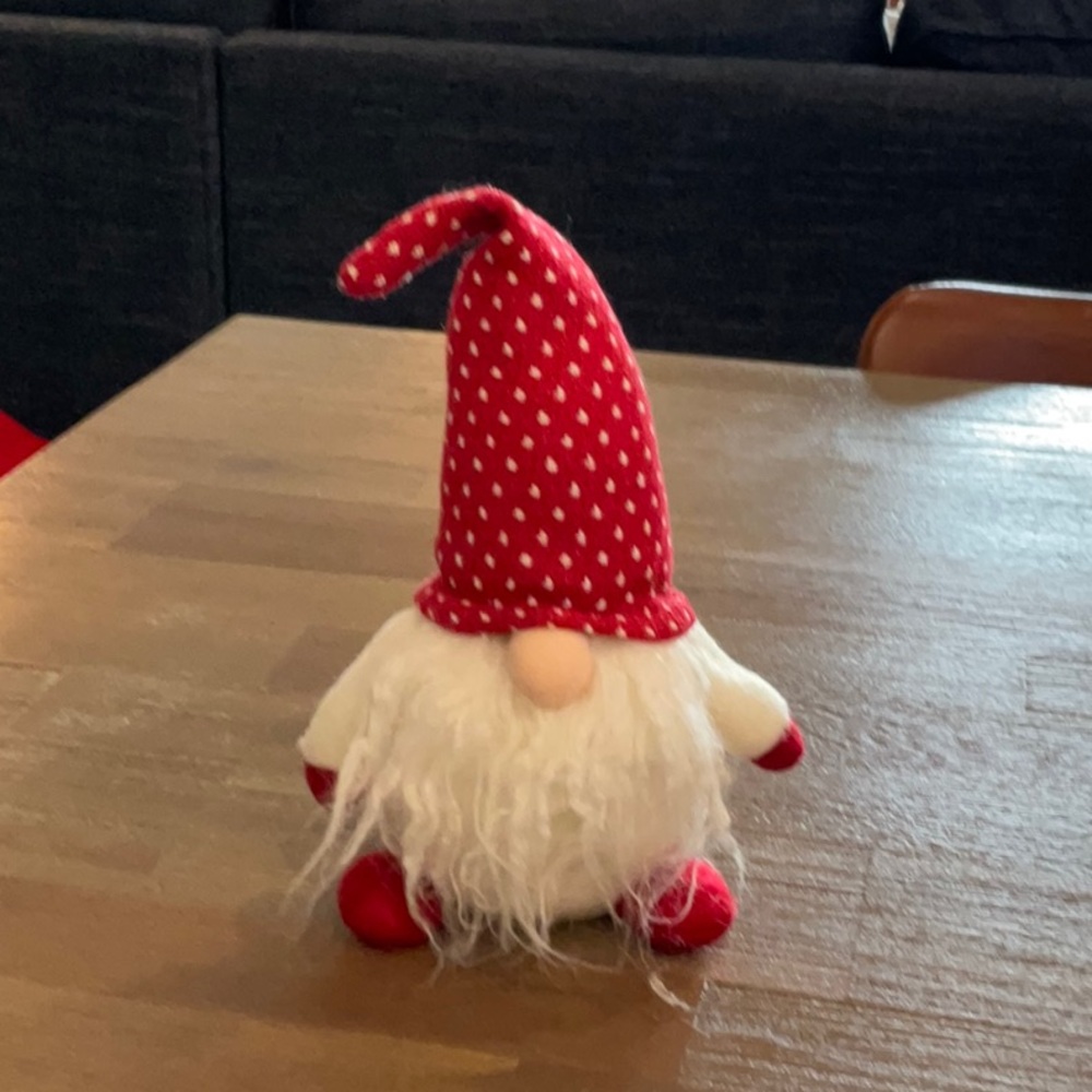 Red and White Gnome Plush
